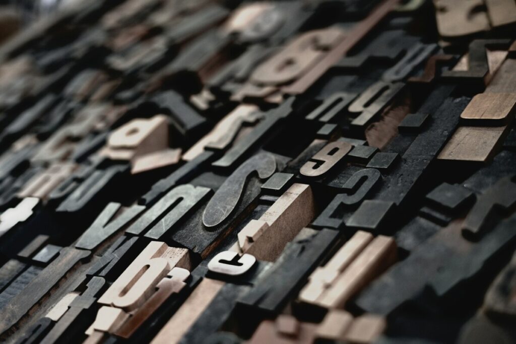 close up photos about letter descor